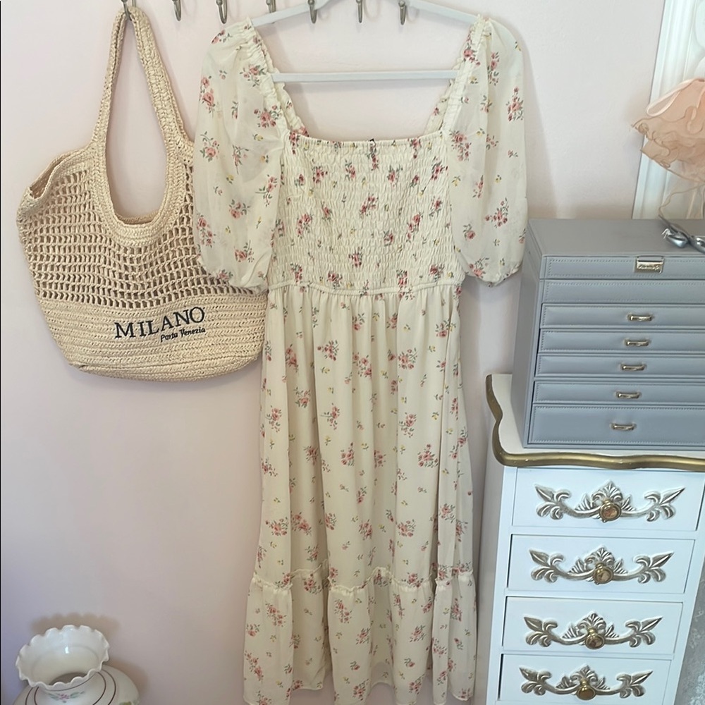 Floral Cream Dress